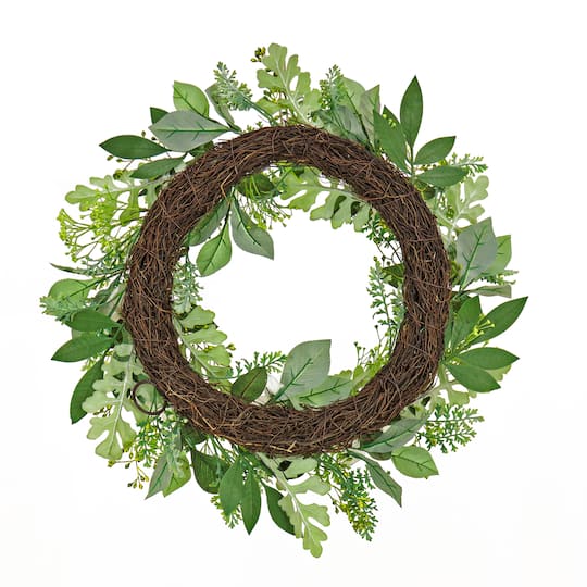 24'' Rose and Anemone Flowers Wreath